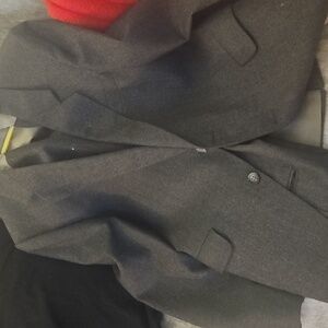 Club international 3piece suit Light Grey With Light Red And Wht Pin Stripes